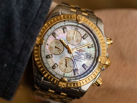 breitling chronomat evolution 18k yellow gold|Breitling Chronomat gold steel.